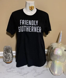 Camiseta Friendly Southerner Negra de una sola cara talla M - Imagen 1 de 5