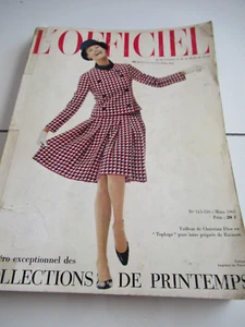 L'Officiel Mar 1965 Couture Mag almost 400p COURREGES CARDIN HERMES DIOR LAROA - Bild 1 von 12