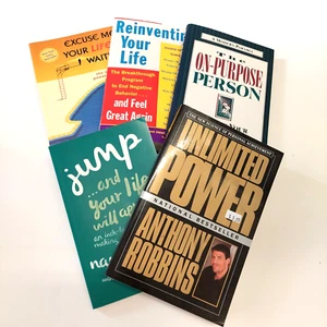 Self Help BOOK LOT BUNDLE (5) ROBBINS, UNLIMITED POWER pb hc MIXED - Picture 1 of 3