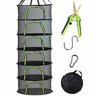 6 Tier Black Mesh Zippered Herb Drying Rack Hanging Dryer Dry Net With Pruning S