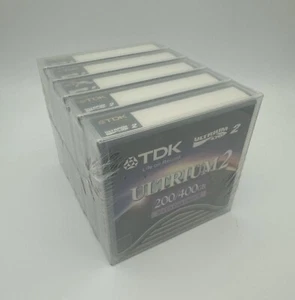 TDK Ultrium 2 200/400GB Data Cartridge Tape 5 Pack • NEW AND SEALED • - Bild 1 von 8