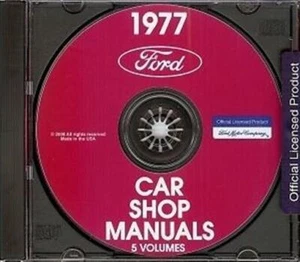 FORD LINCOLN MERCURY 1977 Thunderbird Mustang Ranchero Marquis Cougar Manual CD - Picture 1 of 1