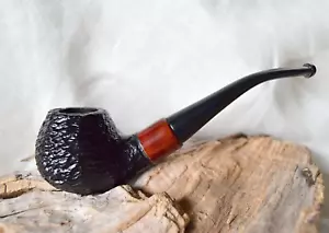 Handgeschnitzt Holz gebogene Tabakräucherpfeife #32 Birnenholz Atelier Goldene Pfeife - Bild 1 von 10