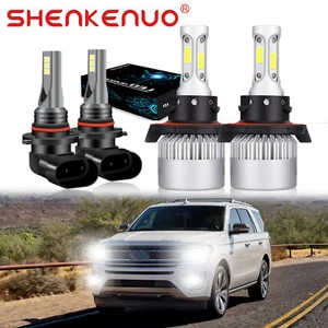 For Ford Expedition 2007-2014 4X 6000K LED Headlight Hi Lo Fog Light Bulbs Combo - Bild 1 von 10