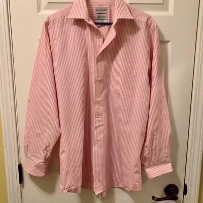Camisas de hombre David Taylor talla mediana Rosa a rayas nuevo sin etiquetas Foto 1 de 4