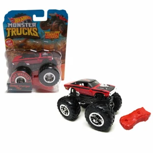 Hot Wheels Monster Truck '70 DODGE CHARGER R/T Connect & Crash Car GIANT WHEELS - Picture 1 of 8