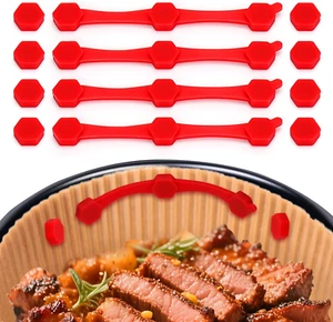 12PCS Magneti Friggitrice ad Aria Fibbia Silicone per Fodere Carta Pergamena, Alta Temperatura Re - Foto 1 di 12
