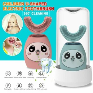 Smart Sonic Electric Toothbrush Kids Automatic U Shape Children Brush Age 2-15 - Picture 1 of 16