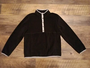 Wonder Nation Active Black 1/4 Snap-up Microfleece Sweater/Jacket XL 14-16 Youth - Picture 1 of 6