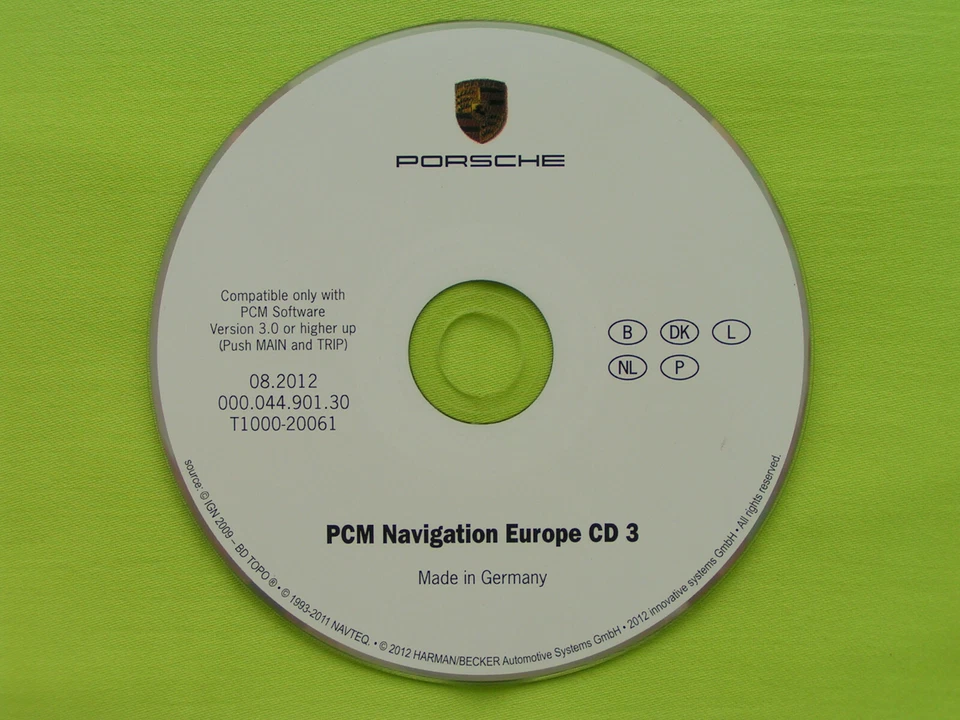 NAVIGATION CD BENELUX DÄNEMARK 2012 PORSCHE PCM 2.0 CAYENNE CAYMAN BOXSTER 996 - Bild 1 von 1