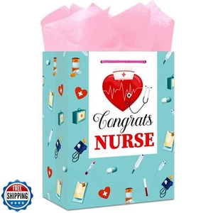 BIZIBAFF Nurse Graduation Gifts Bag - 13" Large Nursing School Gift Bag for H - Picture 1 of 5