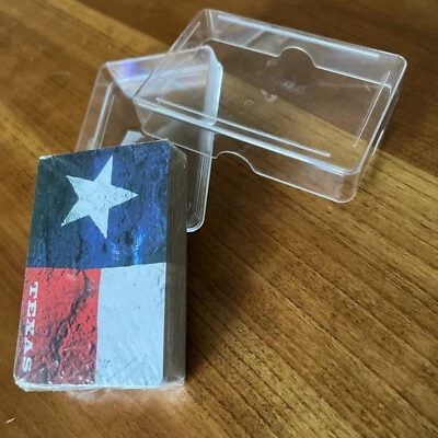 State of Texas Flag Playing Cards Sealed New with Hard Plastic Case - Image 1 of 4