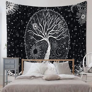 Wall Tapestry Tree of Life Wall Hanging Cotton Hippie Twin Tapestry Home Decor