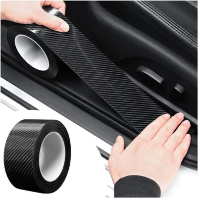 Carbon Folie einstiegsleisten kohlefaser aufkleber 7cm*5m carbon fiber folie 5D - Bild 1 von 4