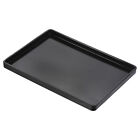 11x8" Fast Food Tray, Plastic Serving Tray Smooth Surface Black