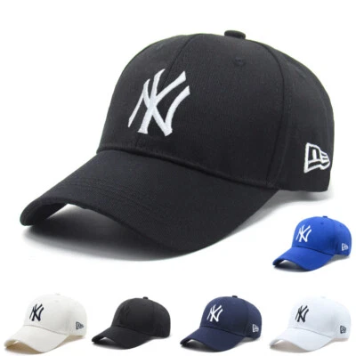 Gorra de béisbol ajustable NY bordada unisex adulto protección solar hombres mujeres sombrero - Imagen 1 de 4