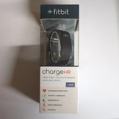 Fitbit Charge HR GPS Activity Tracker - Black, L - Image 1 of 3