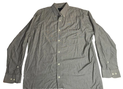 Structure mens gray office business work button down long sleeve shirt - Image 1 of 4