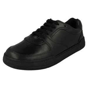 Senior Chicos Clarks Elegante Relajado Estilo Cordones Escuela Zapatos Beige Lay - Picture 1 of 10