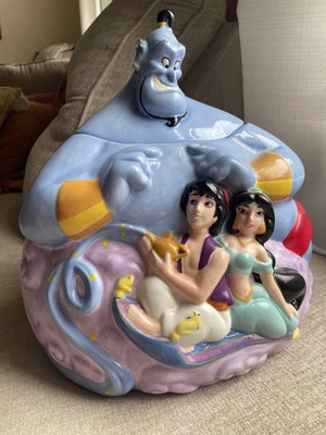 Vintage Disney Aladdin Genie Cookie Jar 1994 Treasure Craft Ceramic - Image 1 of 4