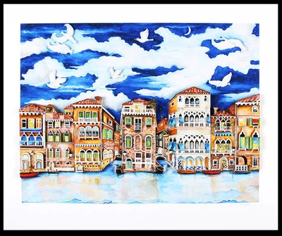 Pergola, Linnea - Venice Moonlight - Giclee/Hahnemühle - Hand Signed - Image 1 of 2