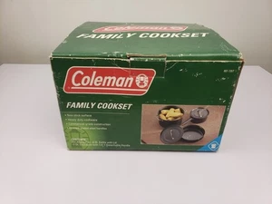 Open Box Coleman Family Cookset Heavy Duty Non-Stick Camping 8 Qt 2 Qt 11" Pan - Picture 1 of 8