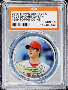 2018 Topps Archives 1980s Coins #C-25 Shohei Ohtani Angels Rookie PSA 9 MINT - Picture 1 of 2