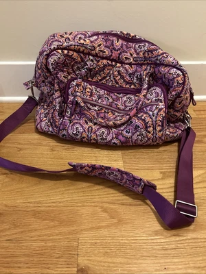 Vera Bradley Safari Sunset Large Weekender Purple Duffle Overnight Tote Bag - Image 1 of 4