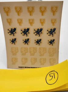 BRETONNIAN KNIGHTS OF THE REALM DECAL TRANSFER SHEET WARHAMMER FANTASY BRETONNIA - Picture 1 of 1