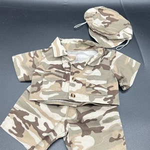 Build-A-Bear Camouflage Military Uniform Camo 3 Piece Outfit preowned - Picture 1 of 8