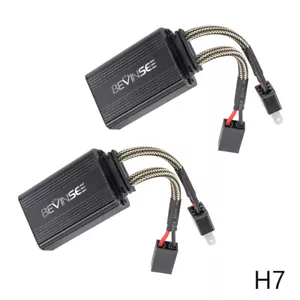 2x H7 LED Bulbs Anti Flicker Headlight Load Resistor Canbus Error Free Decoder - Picture 1 of 8