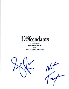 Nat Faxon & Jim Rash Signed Autographed THE DESCENDANTS Movie Script COA VD - Picture 1 of 4
