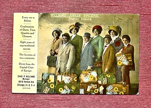 AFRO AMERICAN WILLIAMS JUBILEE GOSBEL SINGERS ADVERTISING CHICAGO ILLINOIS - Picture 1 of 2
