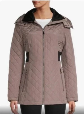 Calvin Klein Women’s  Diamond Quilted Velvet Trim Removable Hood Winter Coat XXL - Image 1 of 4