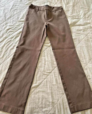 Pantalón marrón de tiro alto Nicole Miller para mujer hasta el tobillo talla 10 Foto 1 de 4