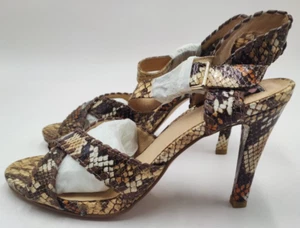 GIUDECCA Hand Made Sandalen Schlangenmuster Gr 40 Leder Damenschuhe Italien - Bild 1 von 9
