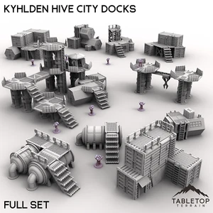 Kyhlden Hive City Docks - Mesa de Wargaming Gótico Oscuro - Imagen 1 de 10
