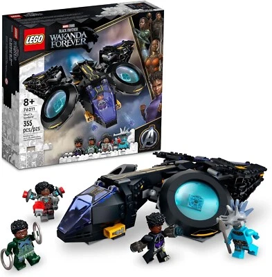 LEGO Marvel Shuri's Sunbird Black Panther Aircraft Buildable Toy Vehicle for Kid - Image 1 of 4