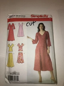 WOMENS CUT SIMPLICITY 3827 Sewing Pattern DRESS SKIRT TOP SHIRT SIZE 20W-28W - Picture 1 of 3