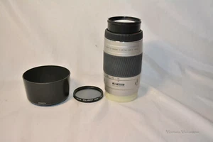 Minolta AF Zoom 75-300mm 1:4.5-5.6 Lens With Hood End Cap Kalt Polarizer Filter - Picture 1 of 7