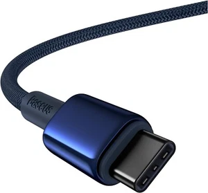 Baseus 100W PD 5A QC 4.0 Fast Charging USB C to USB C Braided Cable, Blue - Picture 1 of 6