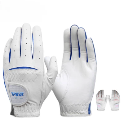 Golf Gloves Boys Girls Cape Kid Genuine Leather Sport Hand Glove Wear Breathable — 第 1/4 张图片
