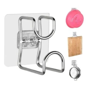 Self-Adhesive Washbasin Storage Hooks Transparent Hook Kitchen Storage - Picture 1 of 8