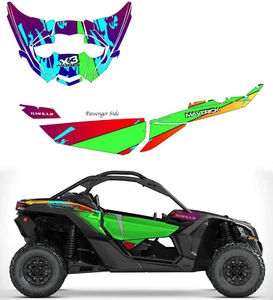 Can Am Maverick X3 Madness Decal Graphic Kit Wraps 4x4 sticker Deco 1000 Turbo R - Picture 1 of 1