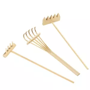 Mini Rakes Tool For Zen Garden Sand Bamboo Tabletop Meditation Feng Shui Decor - Picture 1 of 10