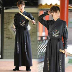 Unisex Chinese Hanfu Set Cosplay Ancient Costume Tang Suit Stage Outfit Casual - Bild 1 von 14
