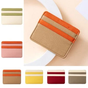 Korean Style Retro Card Bag PU Leather Pocket Change Wallet Outdoor - Picture 1 of 10