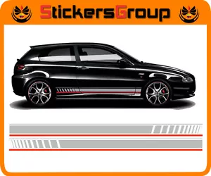 COPPIA FASCE ADESIVE ALFA ROMEO 147 DUCATI CORSE NEW TUNING - Foto 1 di 1