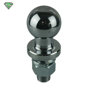 Heavy Duty Chrome Tow Ball 50mm 3500KG Rated + Tow Ball Cover Black - Picture 1 of 3