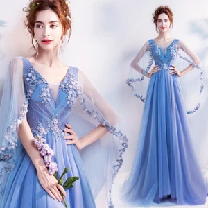 Noble Lace Evening Formal Party Ball Gown Prom Bridesmaid Long Dress TSJY1857 - Picture 1 of 12